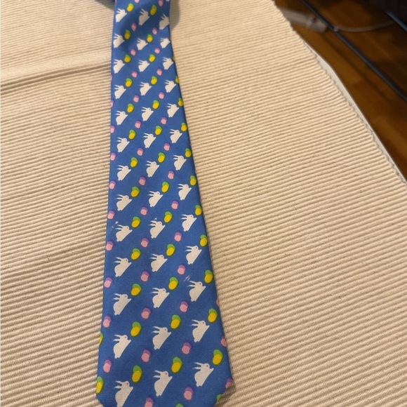 Vintage Lilian Vernon Silk Holiday Tie with Pink and Yellow Details - Picture 4 of 6